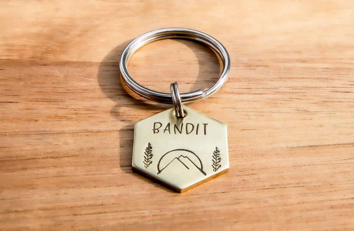 Native Wolf Pet Tags BANDIT