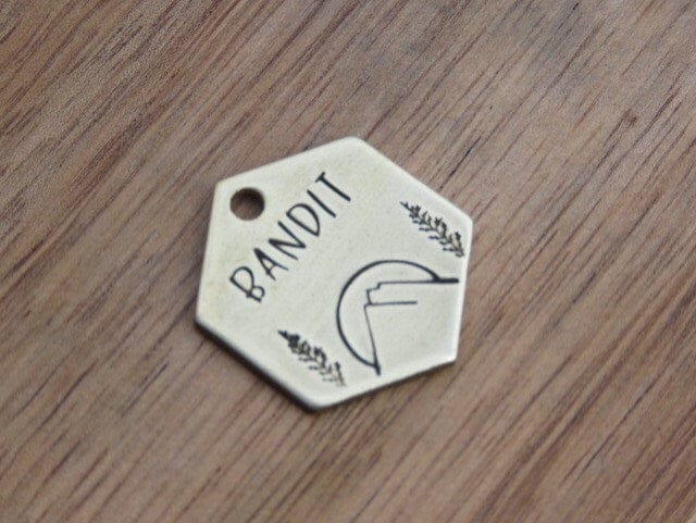 Native Wolf Pet Tags BANDIT