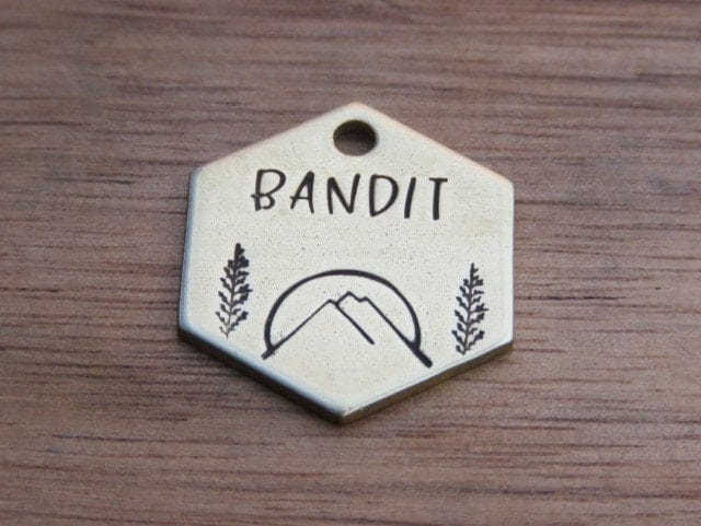 Native Wolf Pet Tags BANDIT