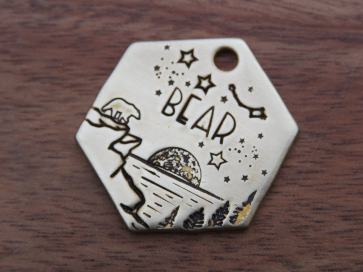 Native Wolf Pet Tags BEAR