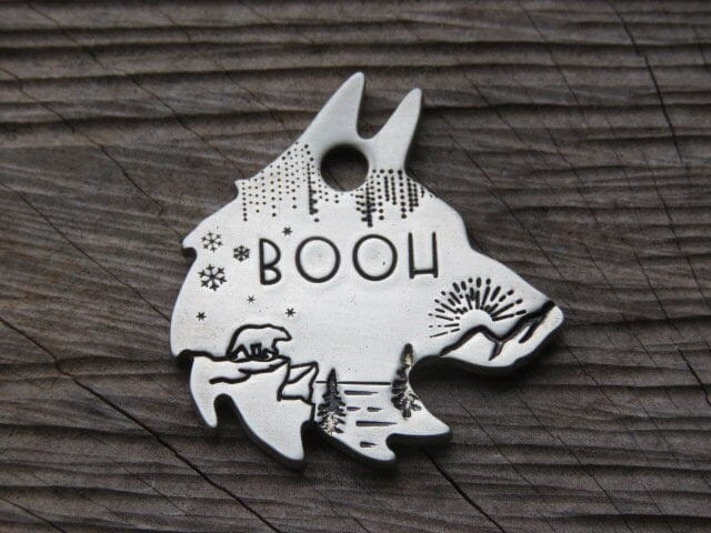 Native Wolf Pet Tags BOOH