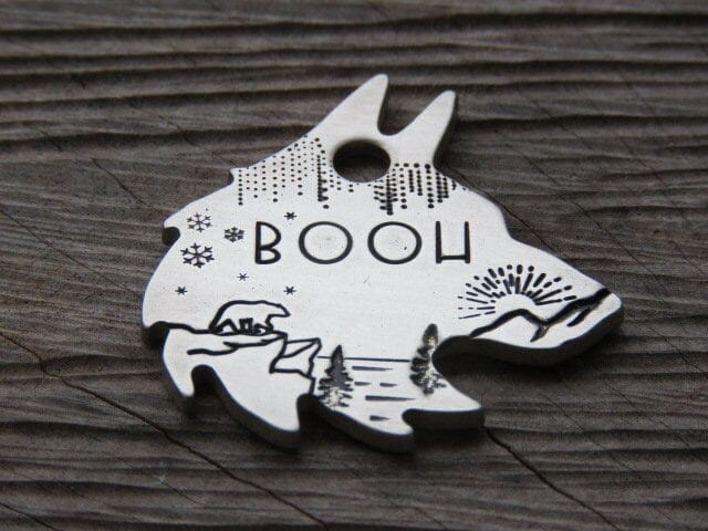 Native Wolf Pet Tags BOOH