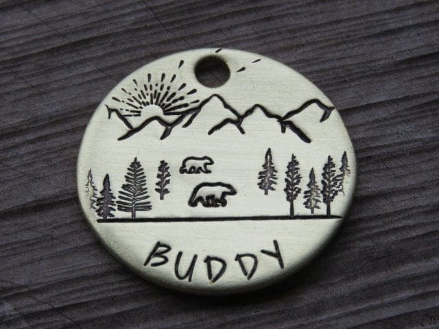 Native Wolf Pet Tags BUDDY