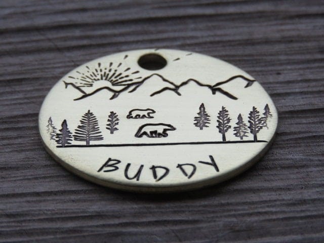 Native Wolf Pet Tags BUDDY