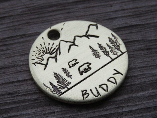Native Wolf Pet Tags BUDDY