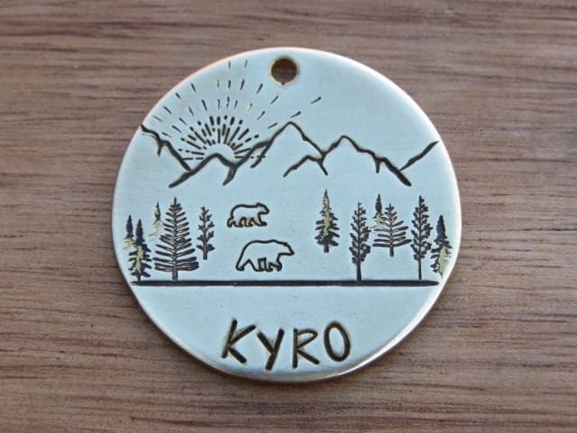 Native Wolf Pet Tags BUDDY