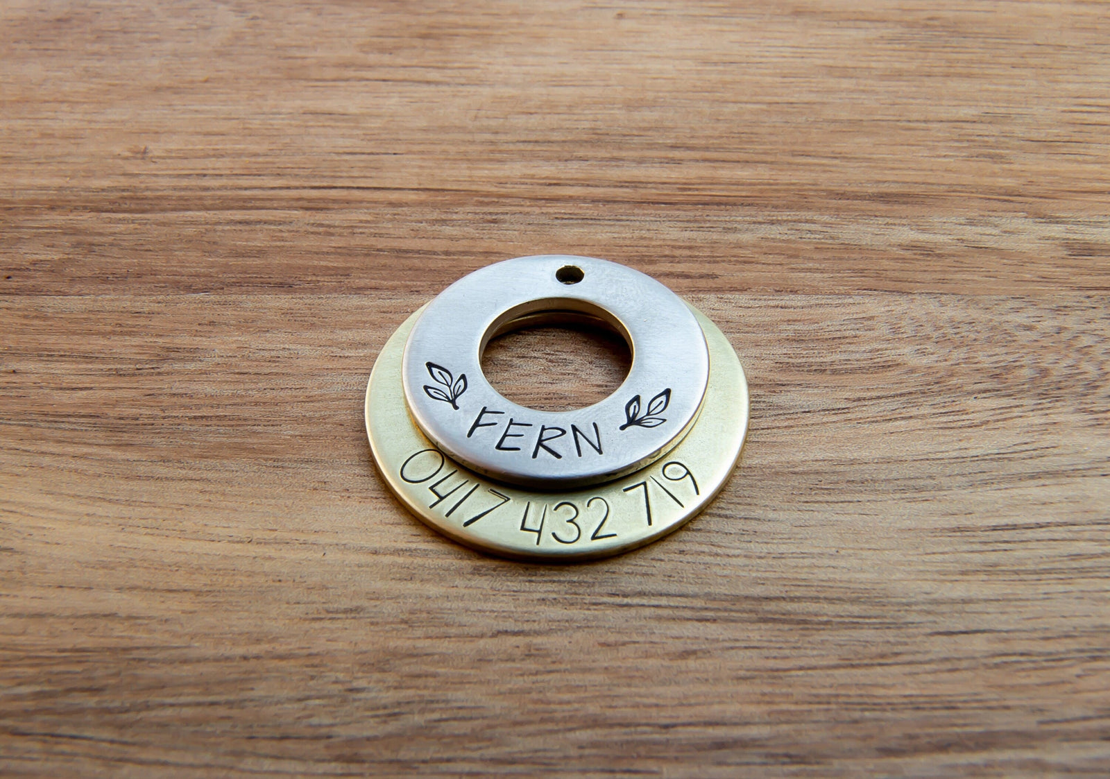Native Wolf Pet Tags FERN (DOUBLE)