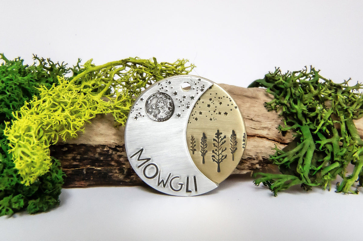 Native Wolf Pet Tags FORREST (DOUBLE)