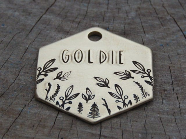 Native Wolf Pet Tags GOLDIE
