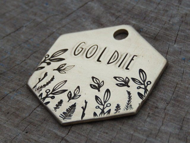 Native Wolf Pet Tags GOLDIE