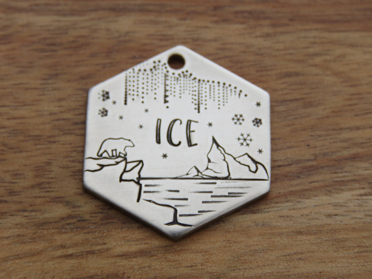 Native Wolf Pet Tags ICE