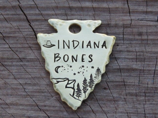 Native Wolf Pet Tags INDIANA BONES