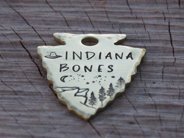 Native Wolf Pet Tags INDIANA BONES