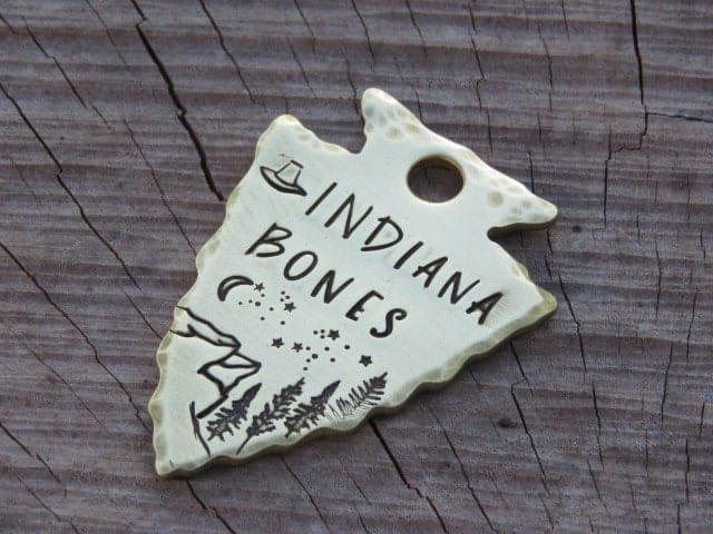 Native Wolf Pet Tags INDIANA BONES