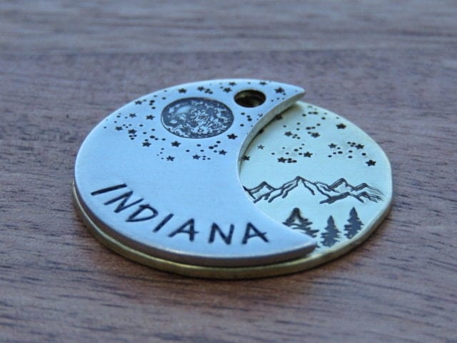 Native Wolf Pet Tags INDIANA (DOUBLE)