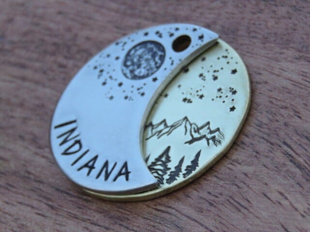 Native Wolf Pet Tags INDIANA (DOUBLE)
