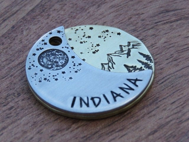 Native Wolf Pet Tags INDIANA (DOUBLE)