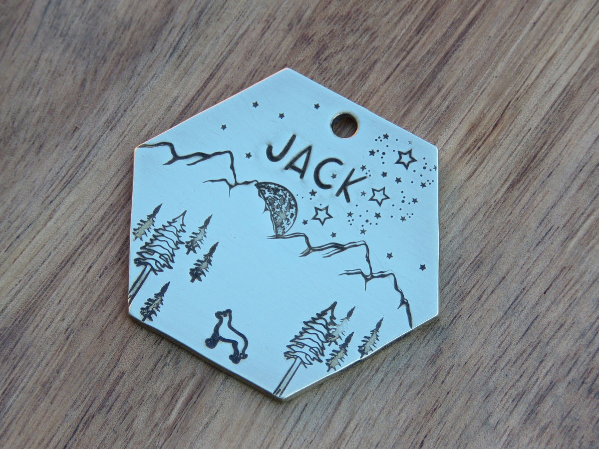 Native Wolf Pet Tags JACK