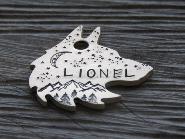 Native Wolf Pet Tags LIONEL