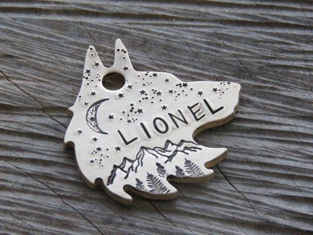 Native Wolf Pet Tags LIONEL