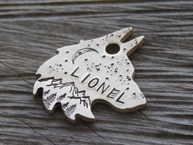 Native Wolf Pet Tags LIONEL