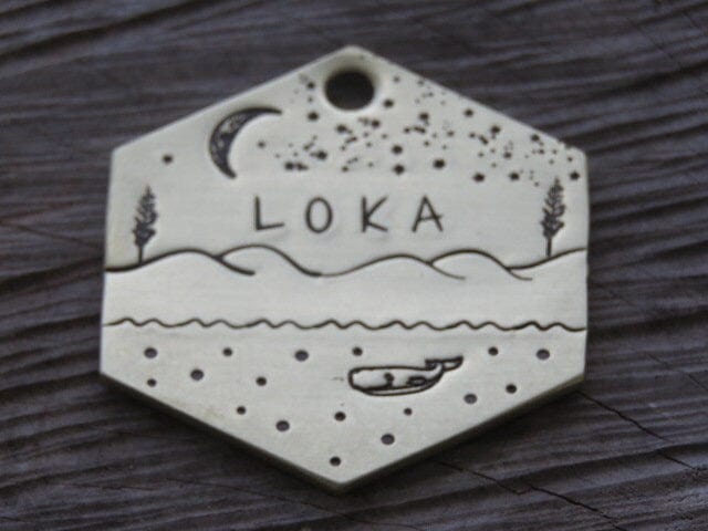 Native Wolf Pet Tags LOKA