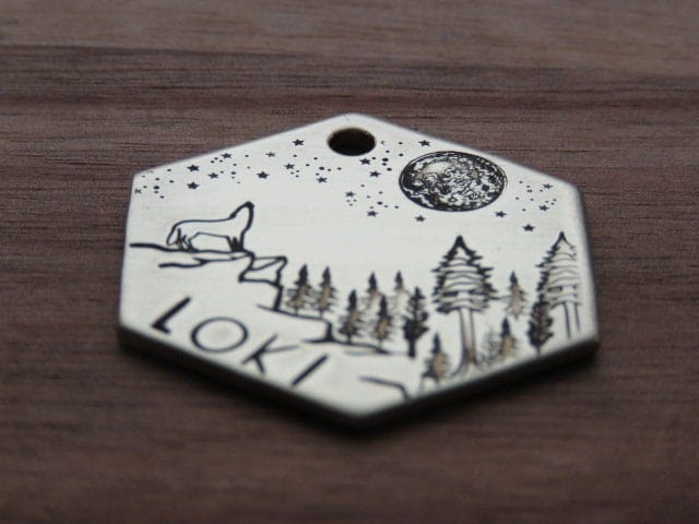 Native Wolf Pet Tags LOKI