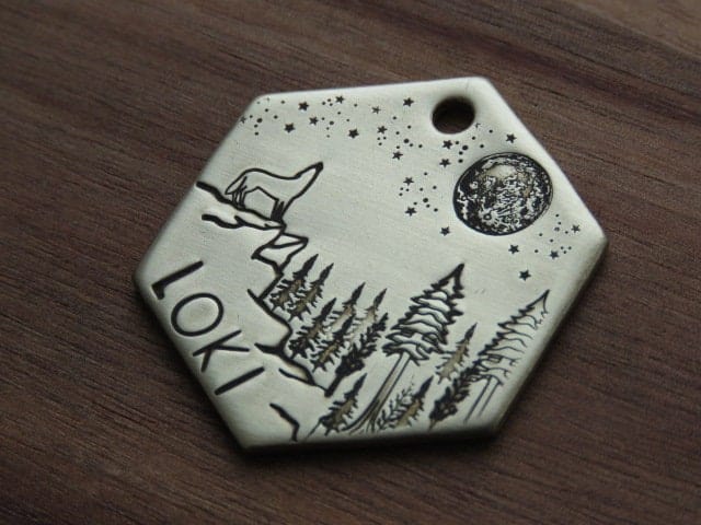 Native Wolf Pet Tags LOKI