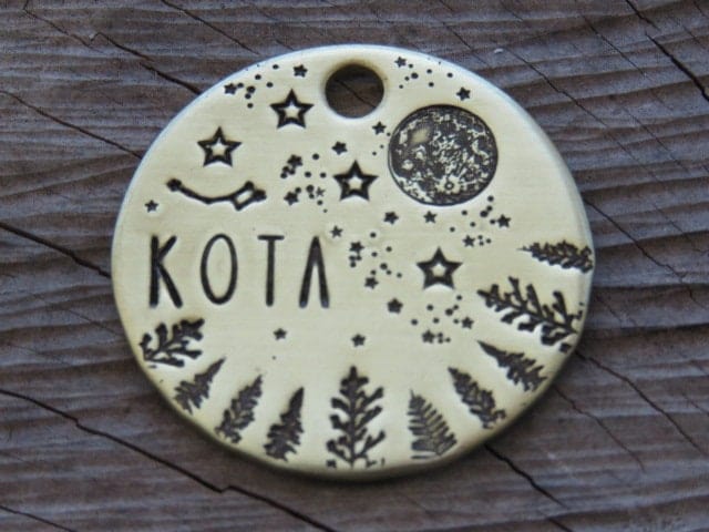 Native Wolf Pet Tags MAPLE