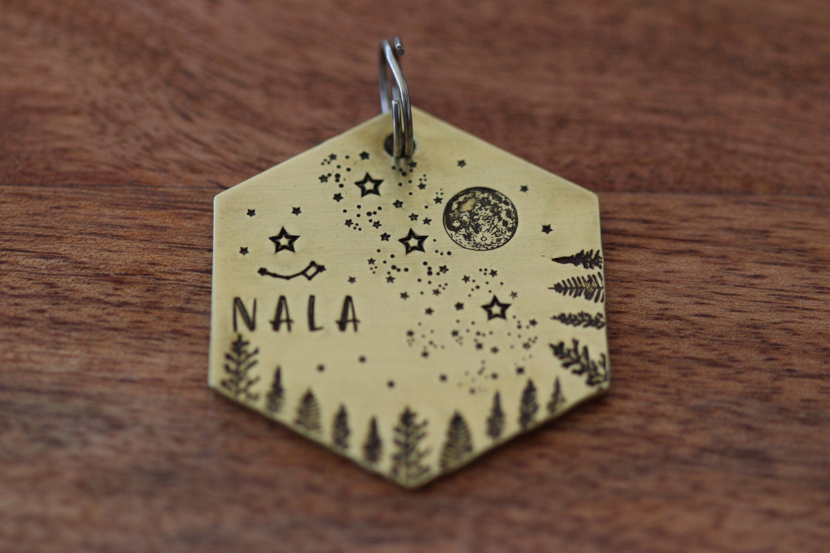 Native Wolf Pet Tags MAPLE