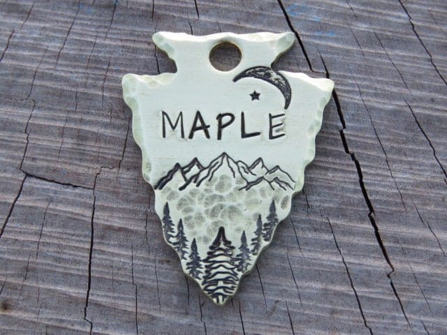 Native Wolf Pet Tags MAPLE