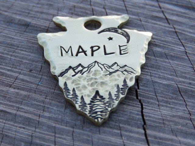Native Wolf Pet Tags MAPLE