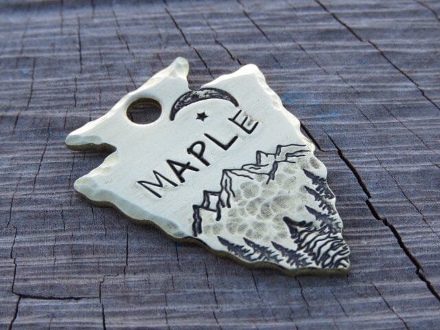 Native Wolf Pet Tags MAPLE