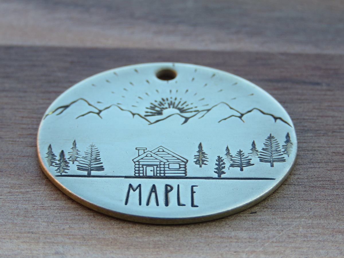Native Wolf Pet Tags MAPLE