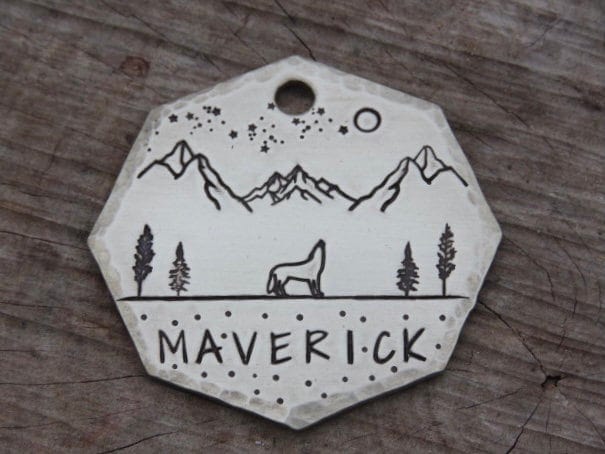 Native Wolf Pet Tags MAVERICK