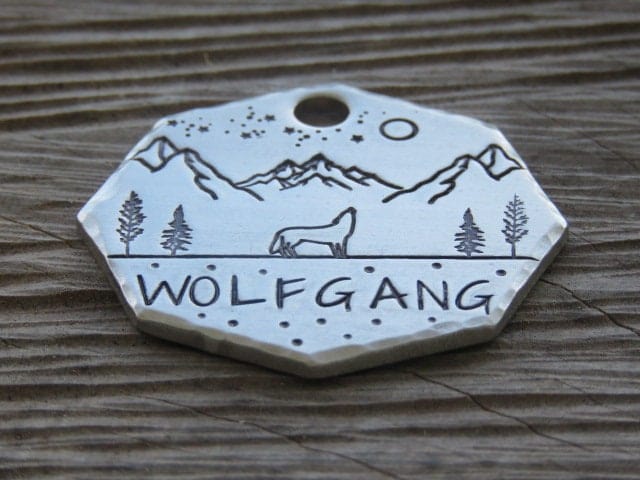 Native Wolf Pet Tags MAVERICK