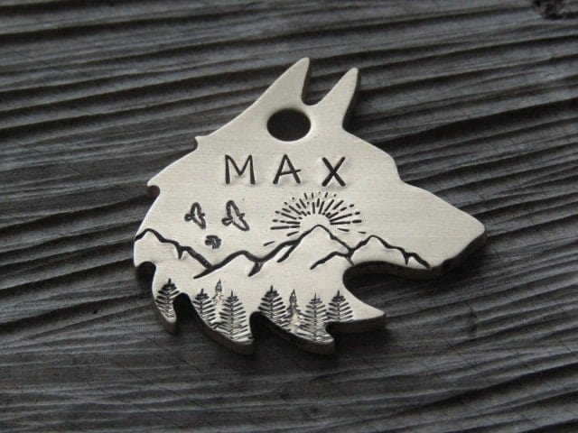 Native Wolf Pet Tags MAX