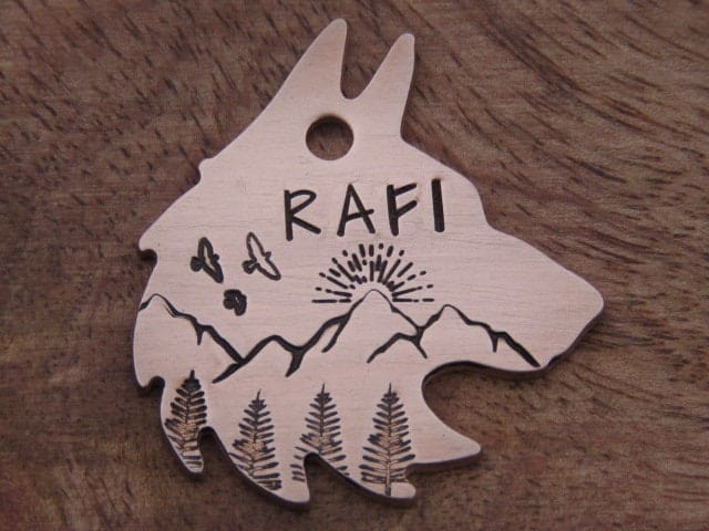 Native Wolf Pet Tags MAX