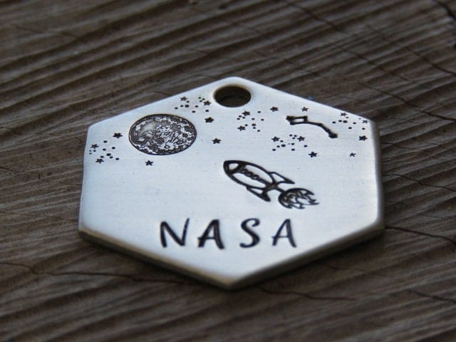 Nasa dog tag on sale