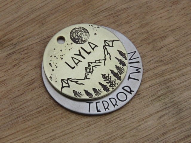 Native Wolf Pet Tags PUFFLES (DOUBLE)