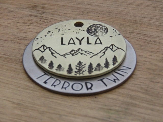 Native Wolf Pet Tags PUFFLES (DOUBLE)