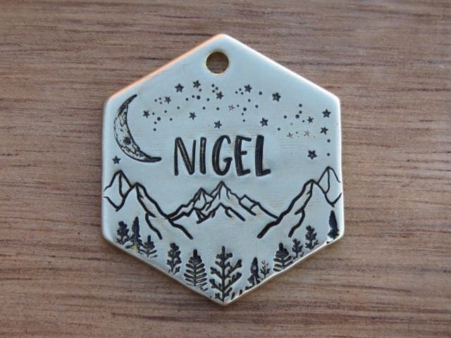 Native Wolf Pet Tags ROCKET