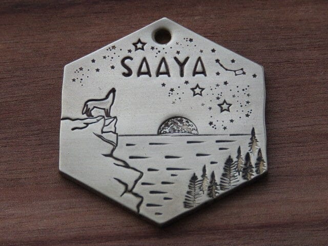Native Wolf Pet Tags SAAYA