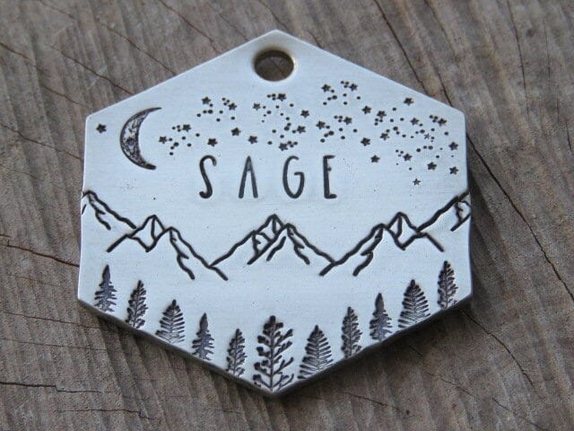 Native Wolf Pet Tags SAGE
