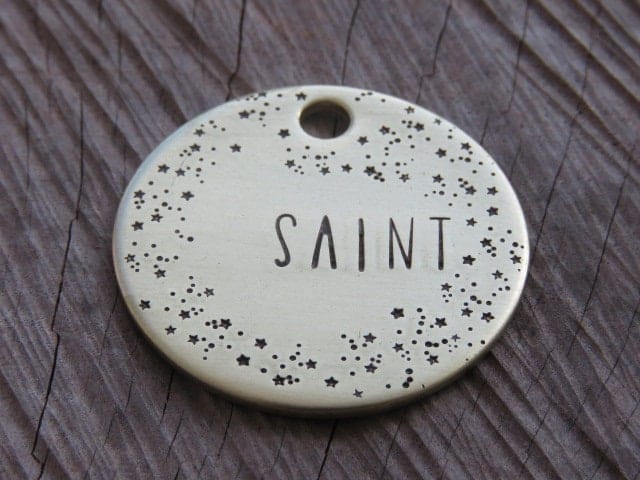 Native Wolf Pet Tags SAINT