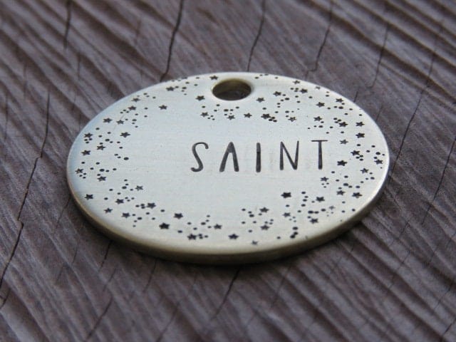 Native Wolf Pet Tags SAINT