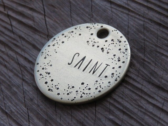 Native Wolf Pet Tags SAINT