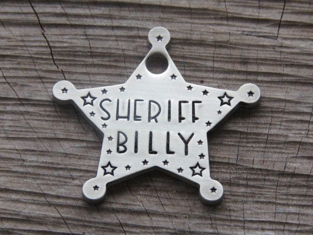 Native Wolf Pet Tags SHERIFF