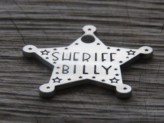 Native Wolf Pet Tags SHERIFF