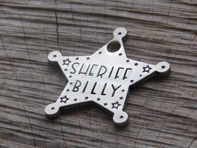 Native Wolf Pet Tags SHERIFF